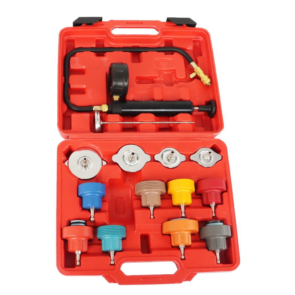 Universal Radiator Pressure Tester Cooling System Head Gasket Leak Detector 14pc
