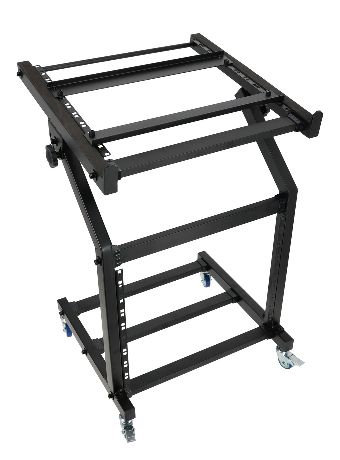 Rockville RLM9U 10U + 9U Rolling Rack w/ Mounting Crossbars For Studio/Stage/Pro