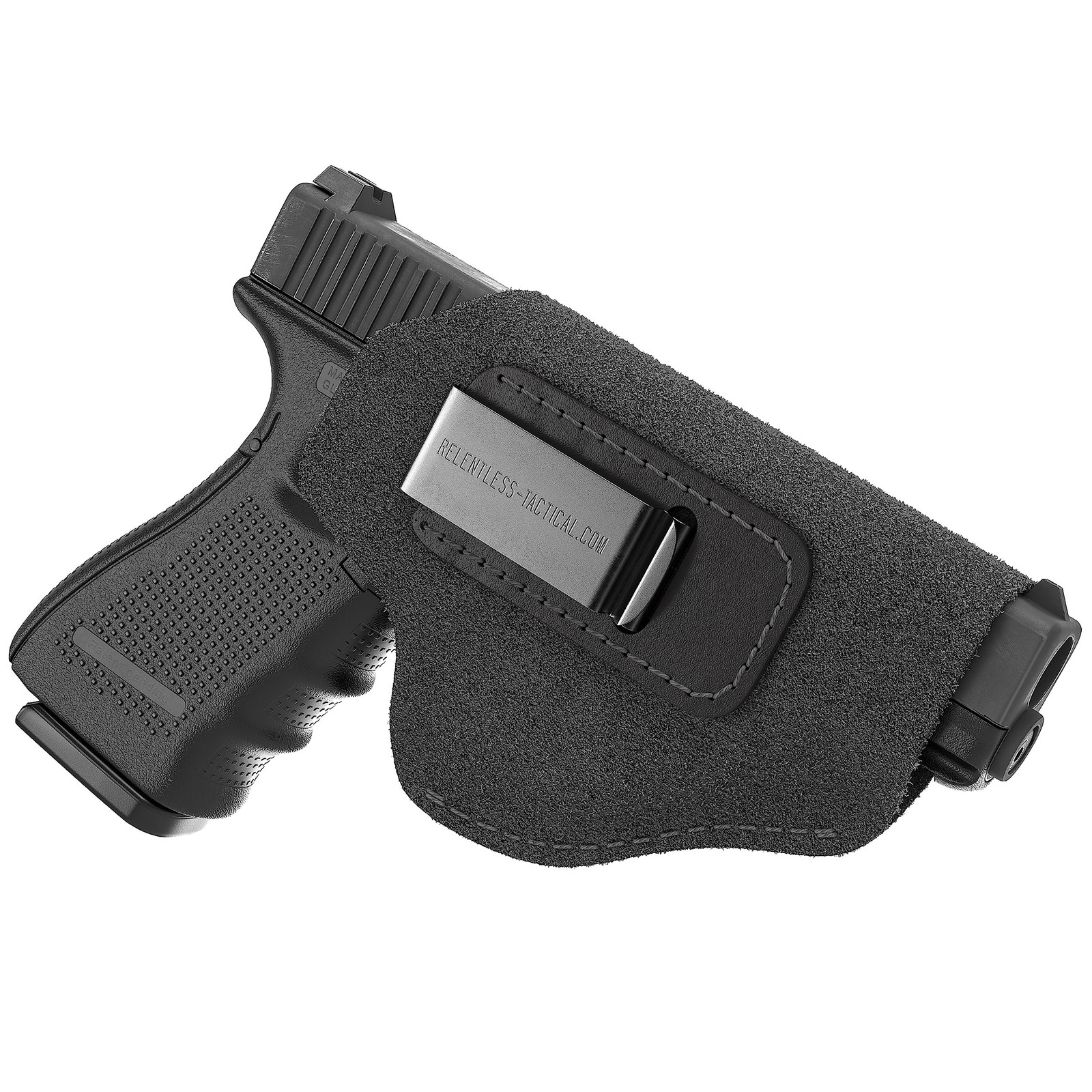 Made in USA - Suede Leather IWB Holster | Fits Glock 17 19 19X 22 26 43 43X 4...