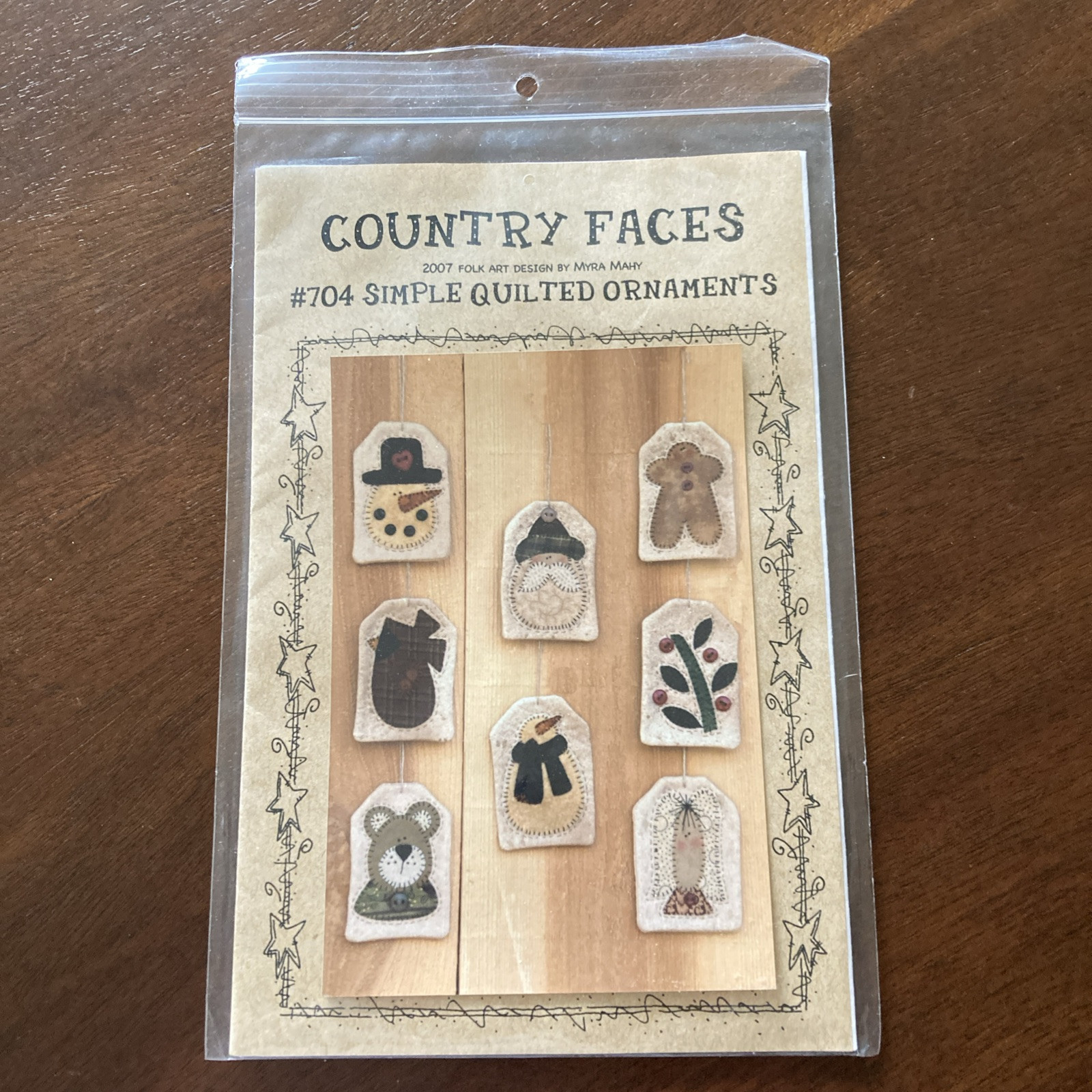 Country Faces ~ Simple pattern felt #704 Quilted Quilt/Ornaments