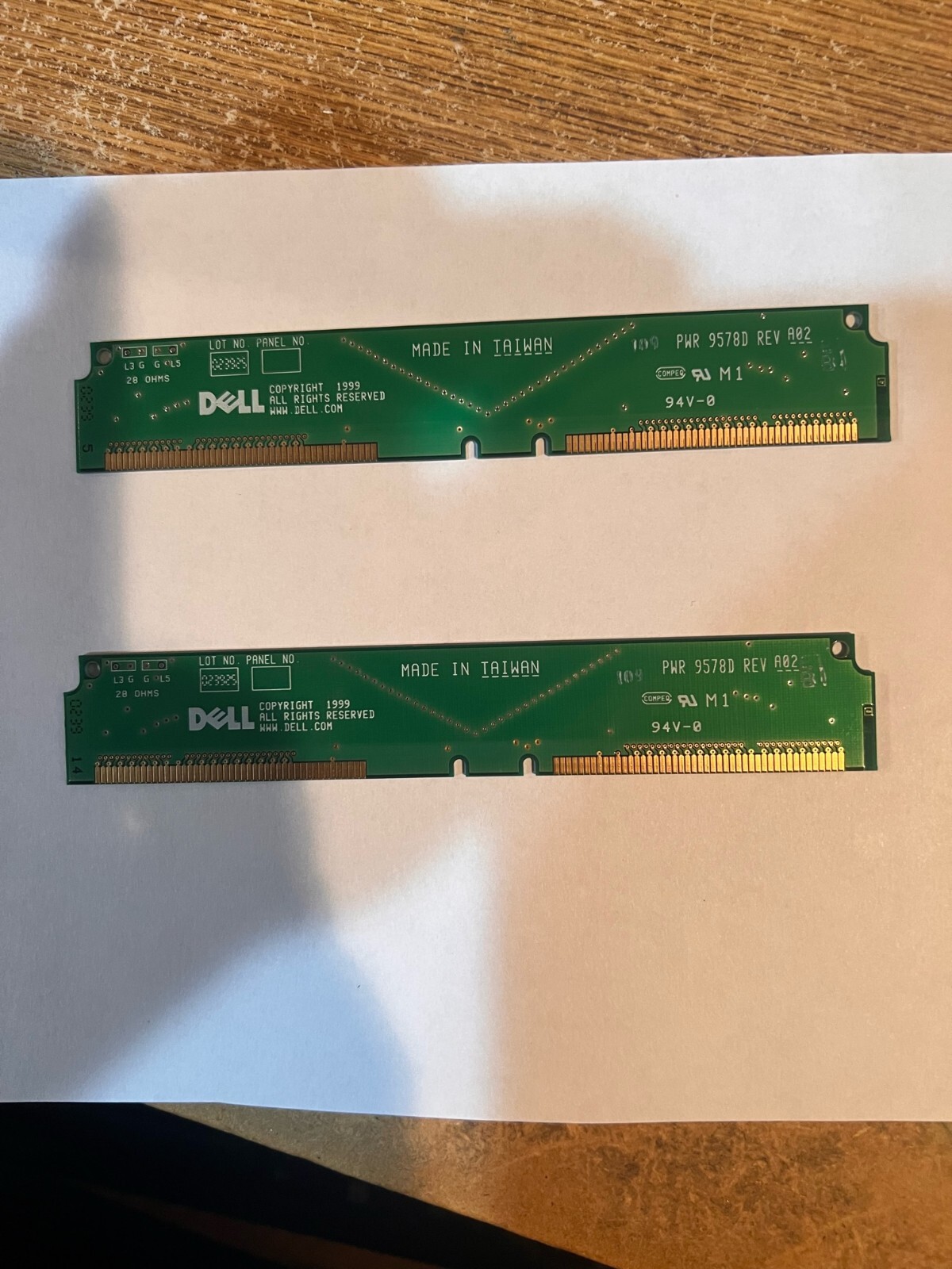 DELL 9578D RAMBUS CONTINUITY CARD RDRAM Terminator