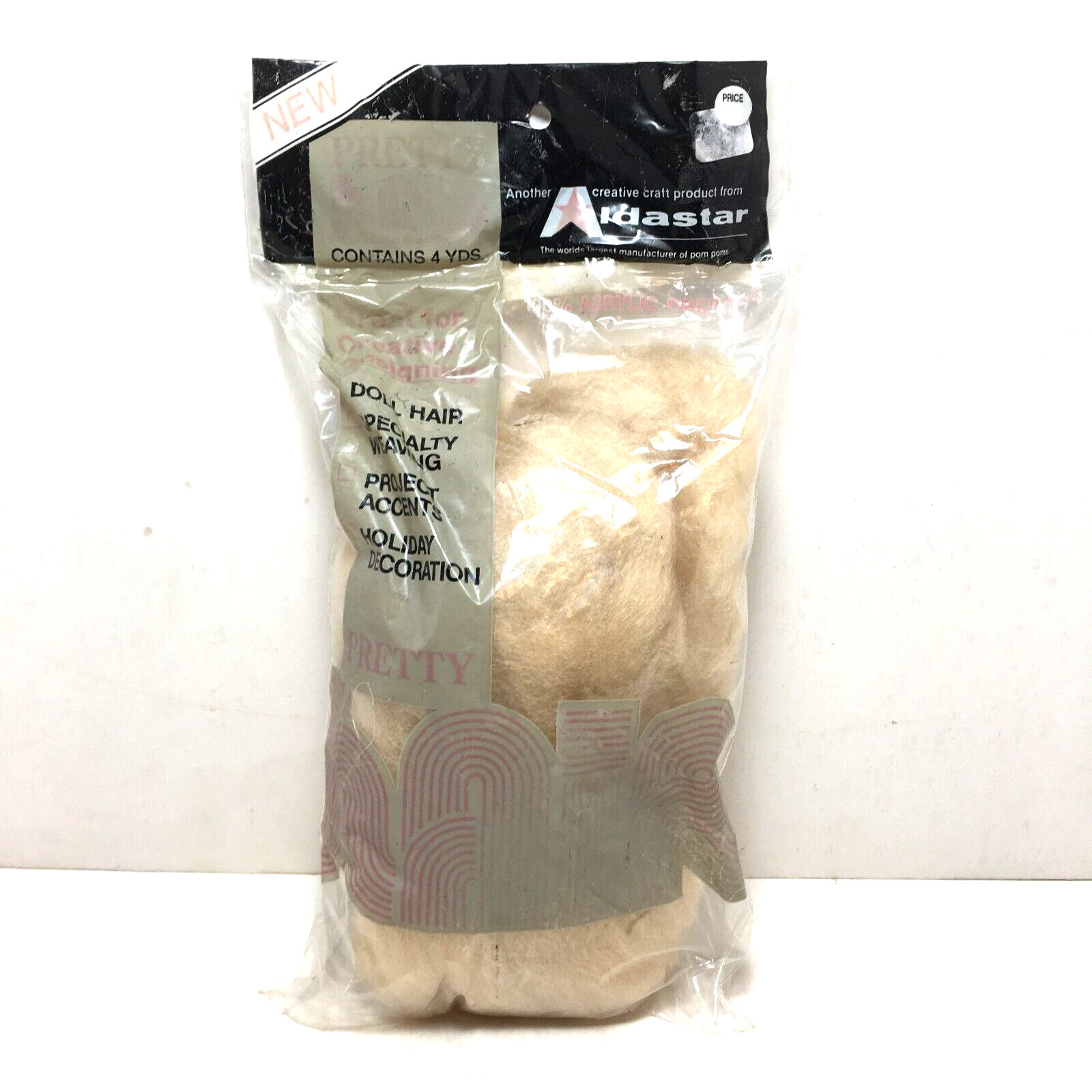 Aidastar - Pretty Hair - 4 yards, peach/cream/blonde acrylic fiber doll craft