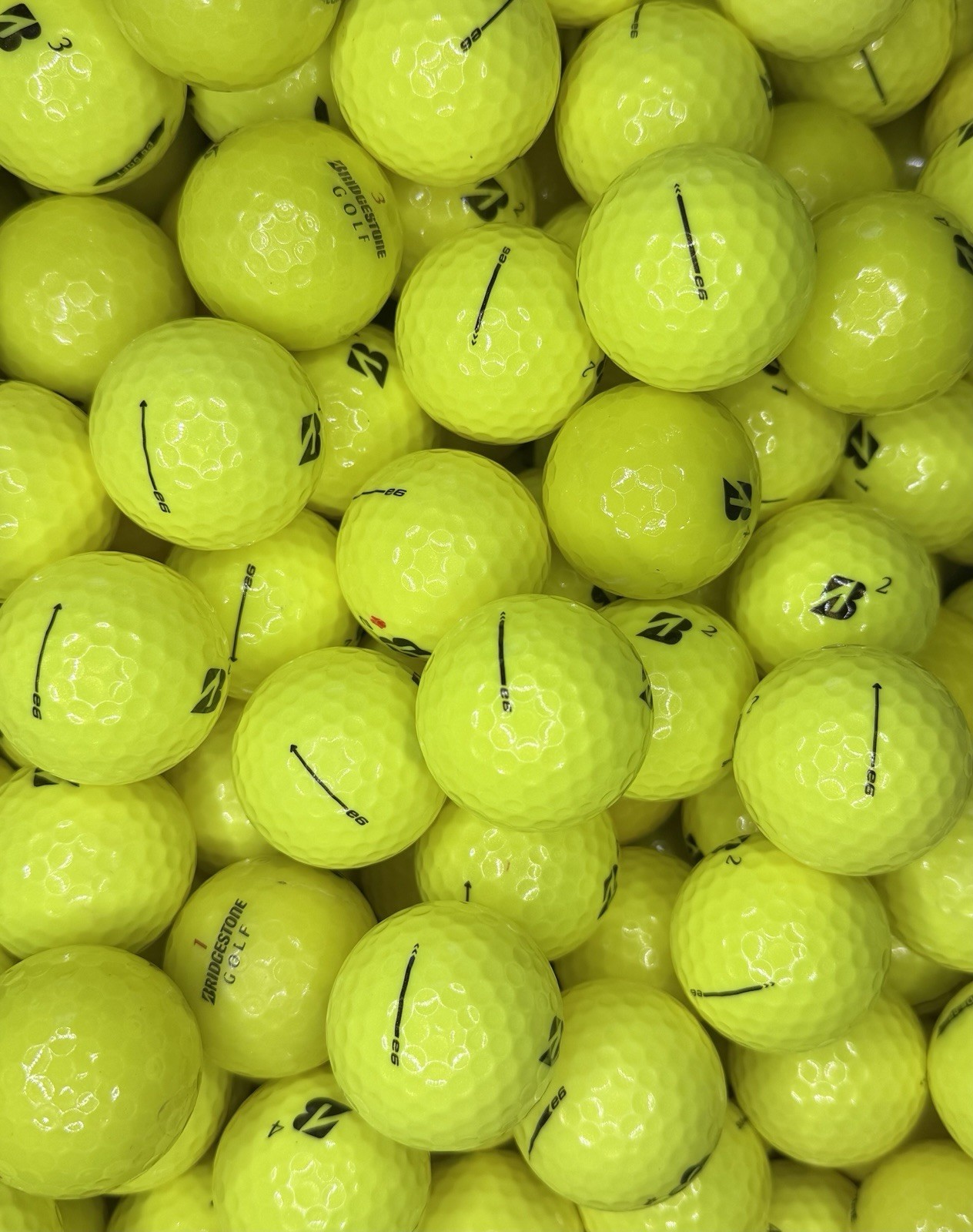 48 Bridgestone E6 Yellow  Golf Balls Mint 5/4A Free Shipping