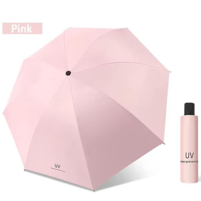 MenWomen Automatic Umbrella Anti-UV Sun/Rain Windproof 3Folding Compact Umbrella