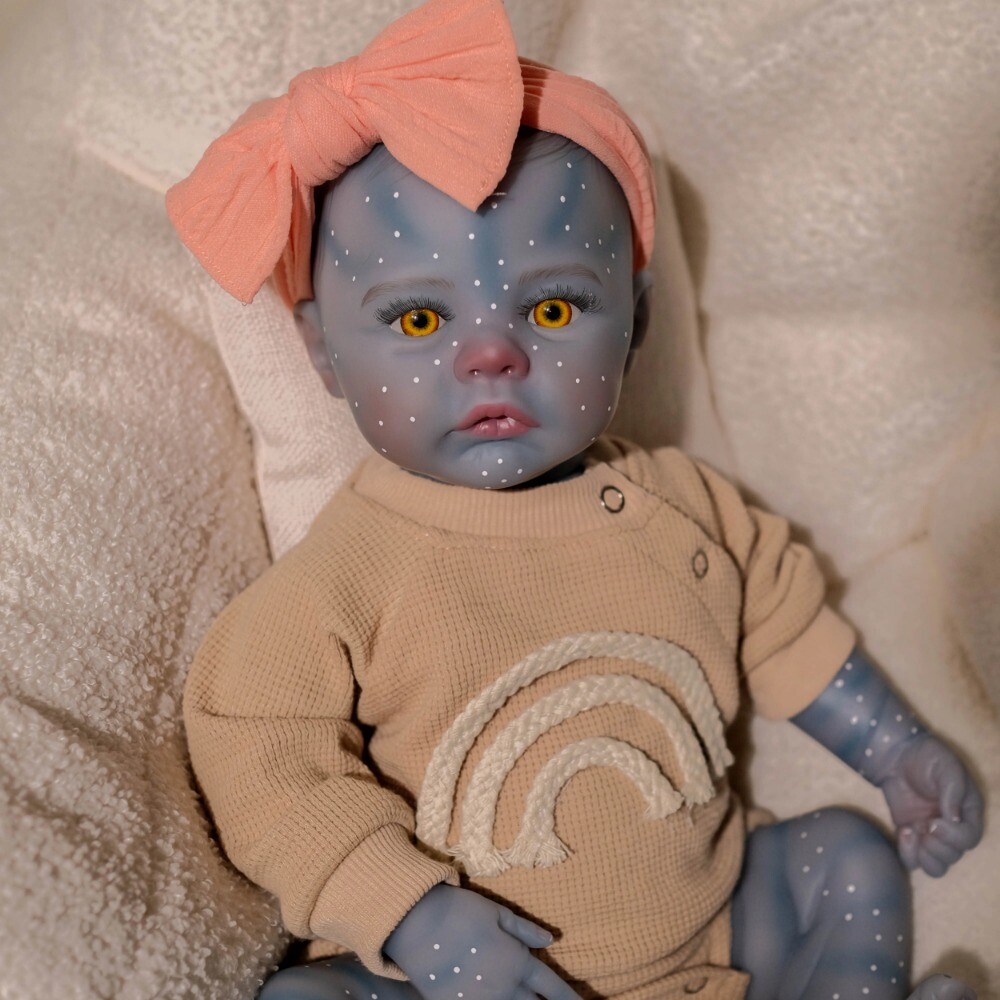 Avatar Meadow Newborn 18Inch Full Vinyl Body Girl Finished 3D Skin Reborn Doll
