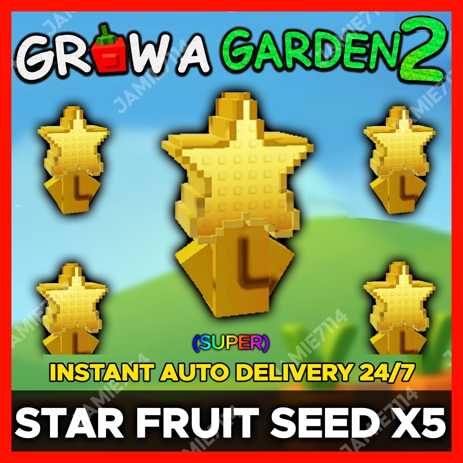 🪴Grow a Garden 2 | Star Fruit Seed x5 | GAG2 Fast & Easy