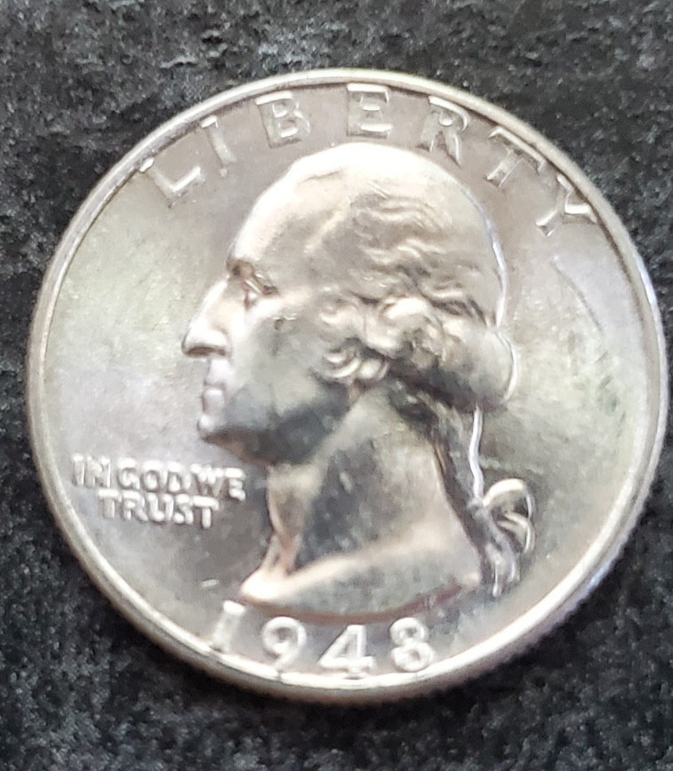 1948-S Silver Washington Quarter - Choice Gem Brilliant Unc  Lustrous  #199