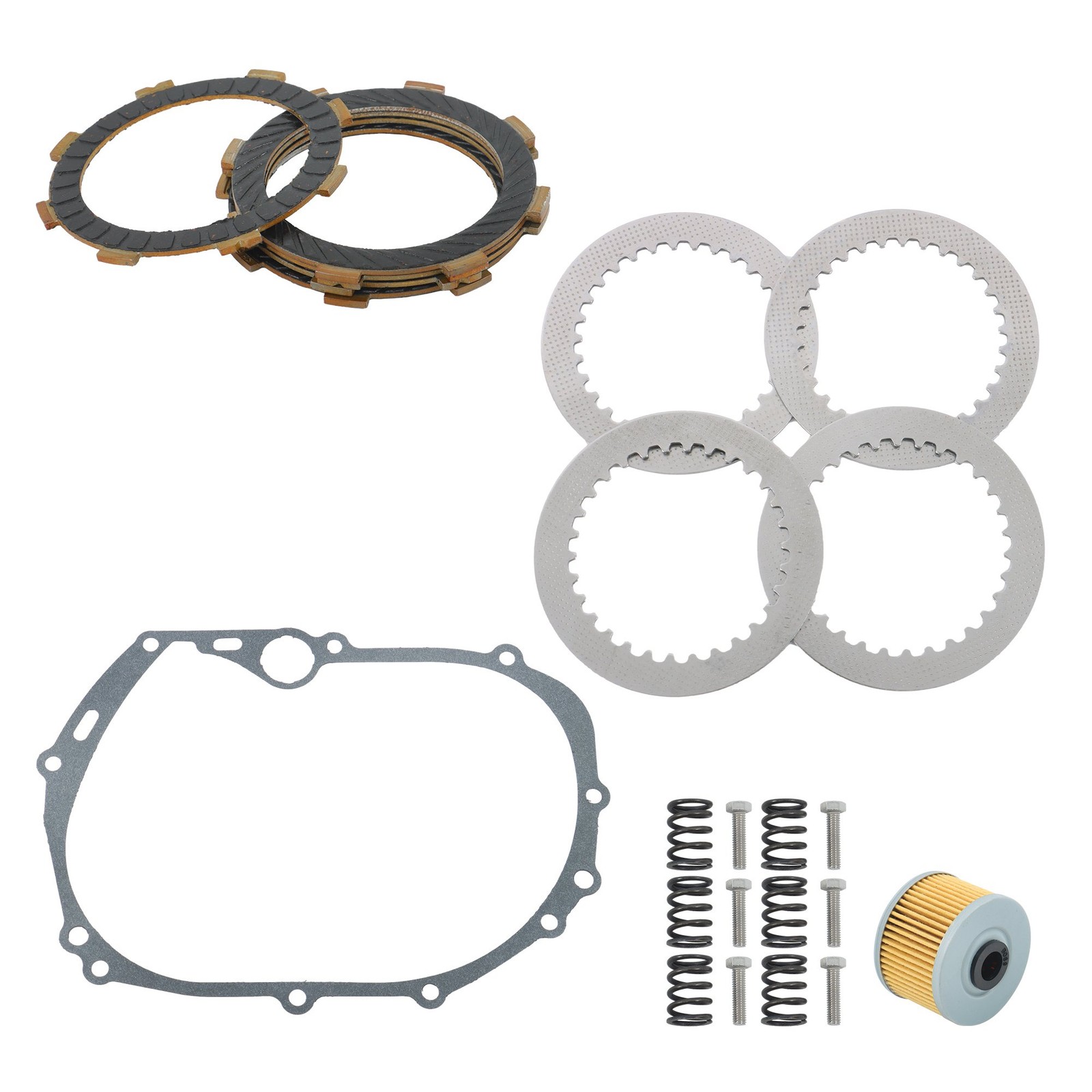 New Clutch Friction Steel Plates Kit For Kawasaki KLX110 KLX110L 2002-2024