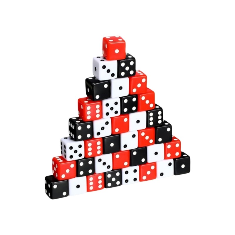 36Pcs Acrylic Role Playing Dices 6 Sided Dices Round Corner Mult Sided Dices