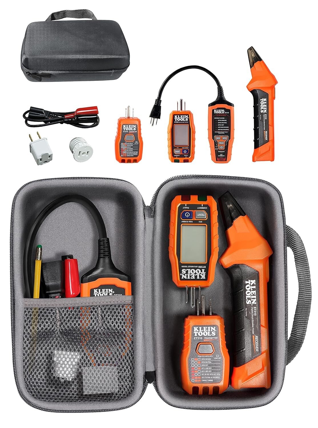 Circuit Breaker Finder Integrated GFCI Outlet Tester Receptacle Klein Tools Case