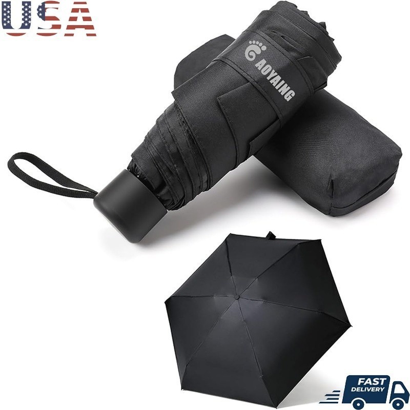 Lightweight Compact Umbrella Water Resistant Portable Travel Rain Gear New