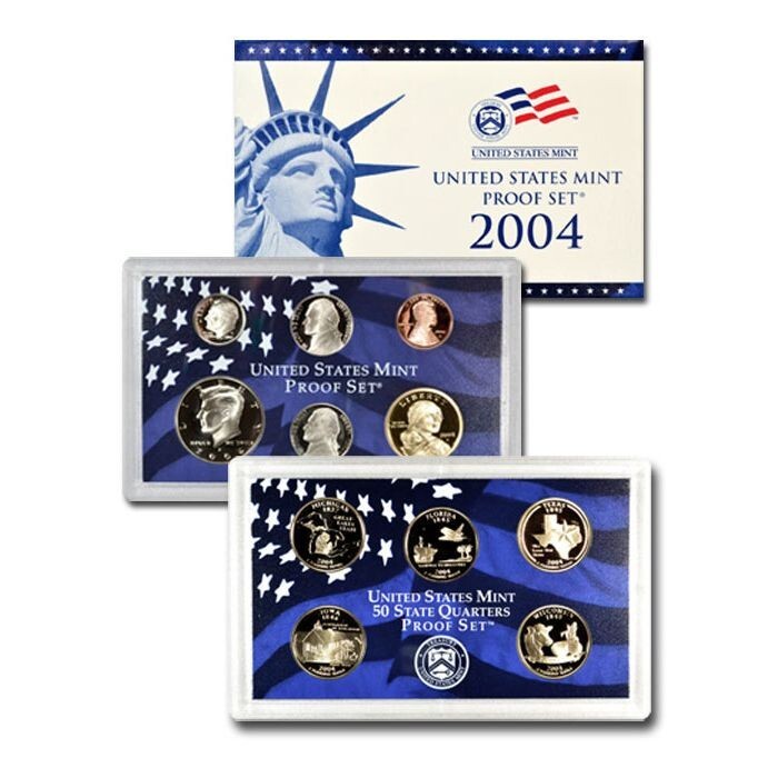 2004-S Proof Set US Mint Original Government Packaging Box & COA