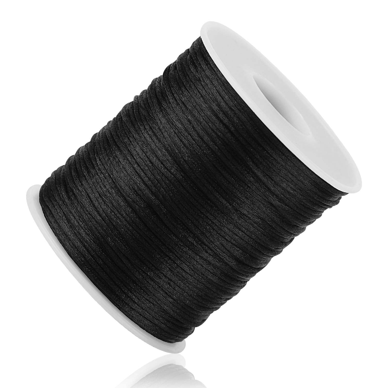 Kblick Black Nylon String Cord  1MM 100 Yards Black Twine, Bracelet String fo...