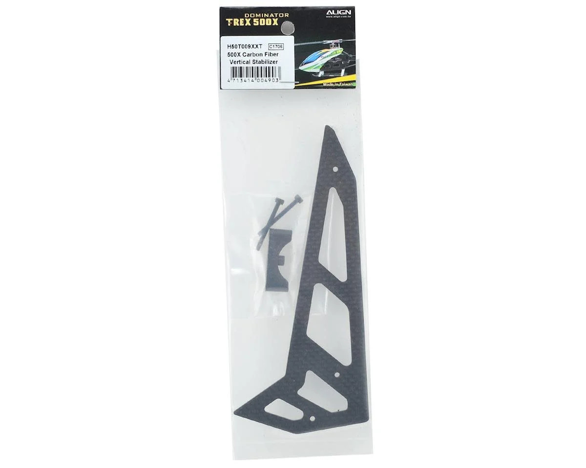 AGNH50T009XX Align Carbon Fiber Vertical Stabilizer Fin (500X)  ##