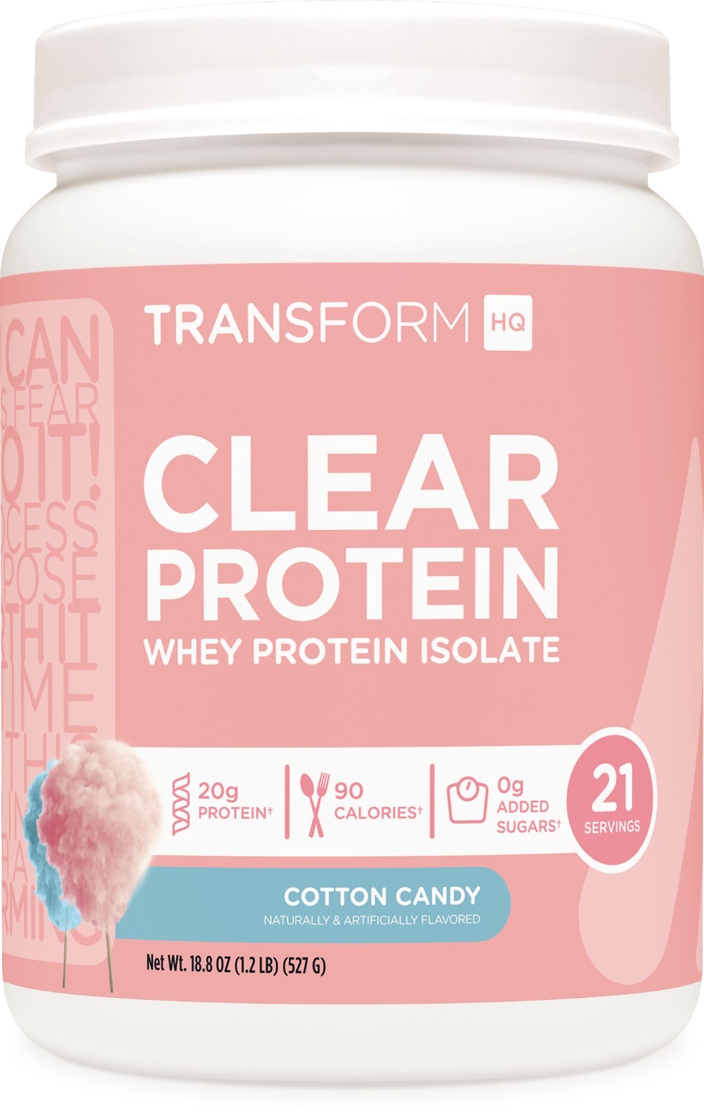 TransformHQ Clear Protein Powder (Cotton Candy) 21 Servings - 20g of Protein