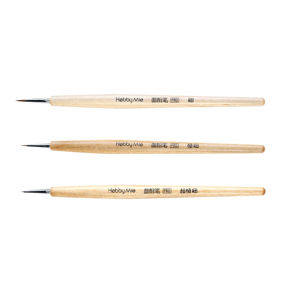 Ultra Fine Painting Brush Set for Mecha Figure Detail Modeling Hand Paint 3pcs