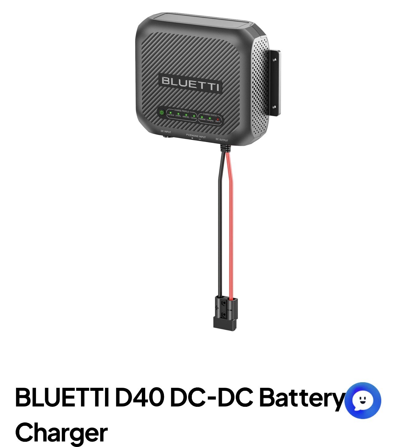 New BLUETTI D40 400 W DC-DC BATTERY CHARGER 12V 30A LI-ION LIFEPO4 AGM GEL LEAD