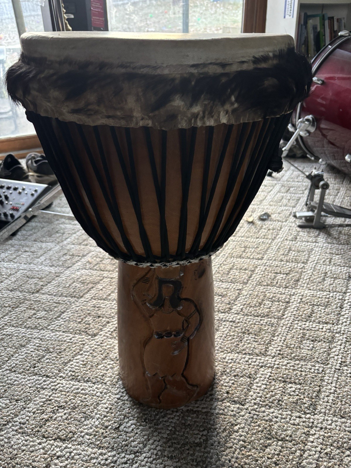 djembe African drum hand carved Pick Up Only Iowa City, IA