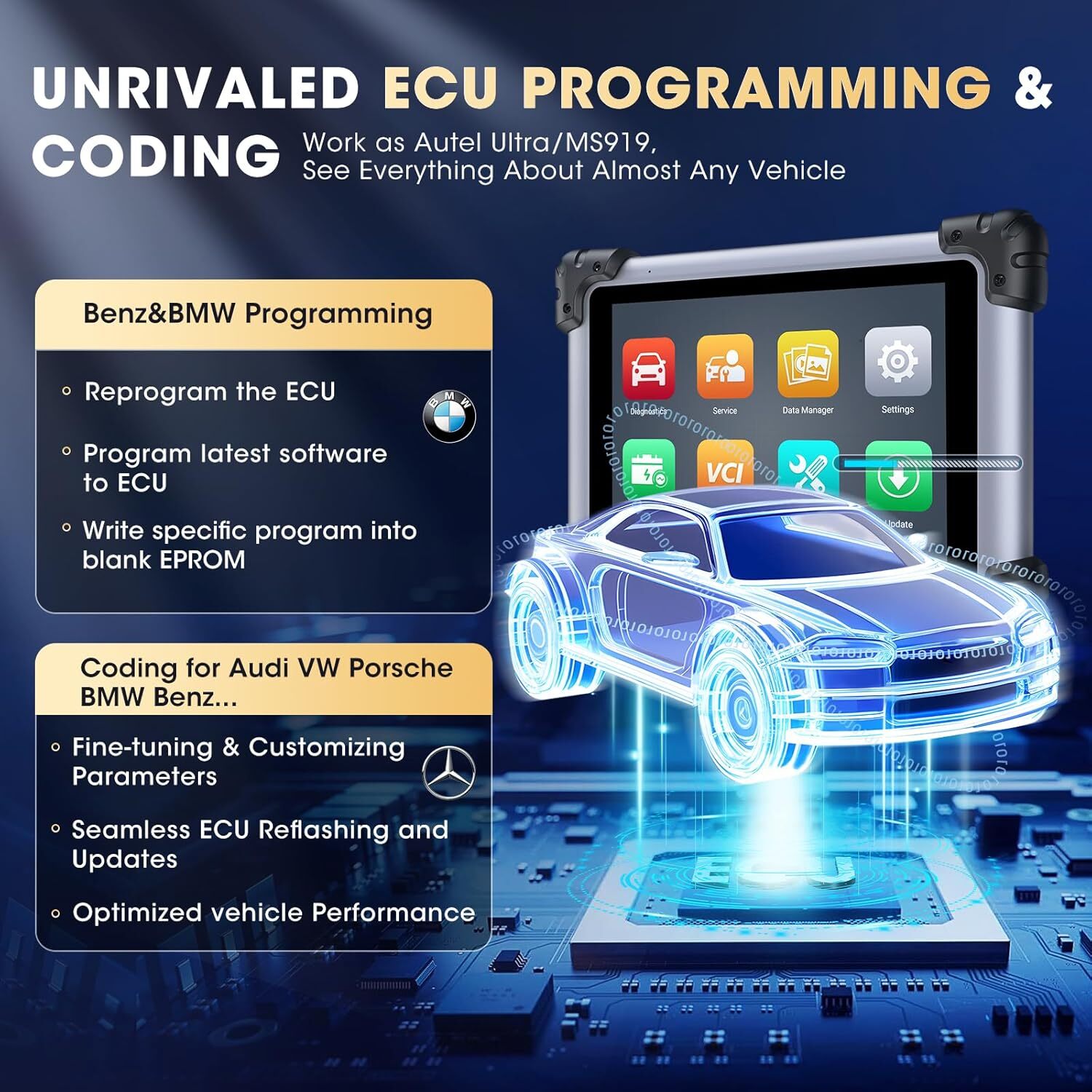 2025 Autel MaxiSys Elite II PRO As MS909 Diagnostic Scan Programming Key Coding
