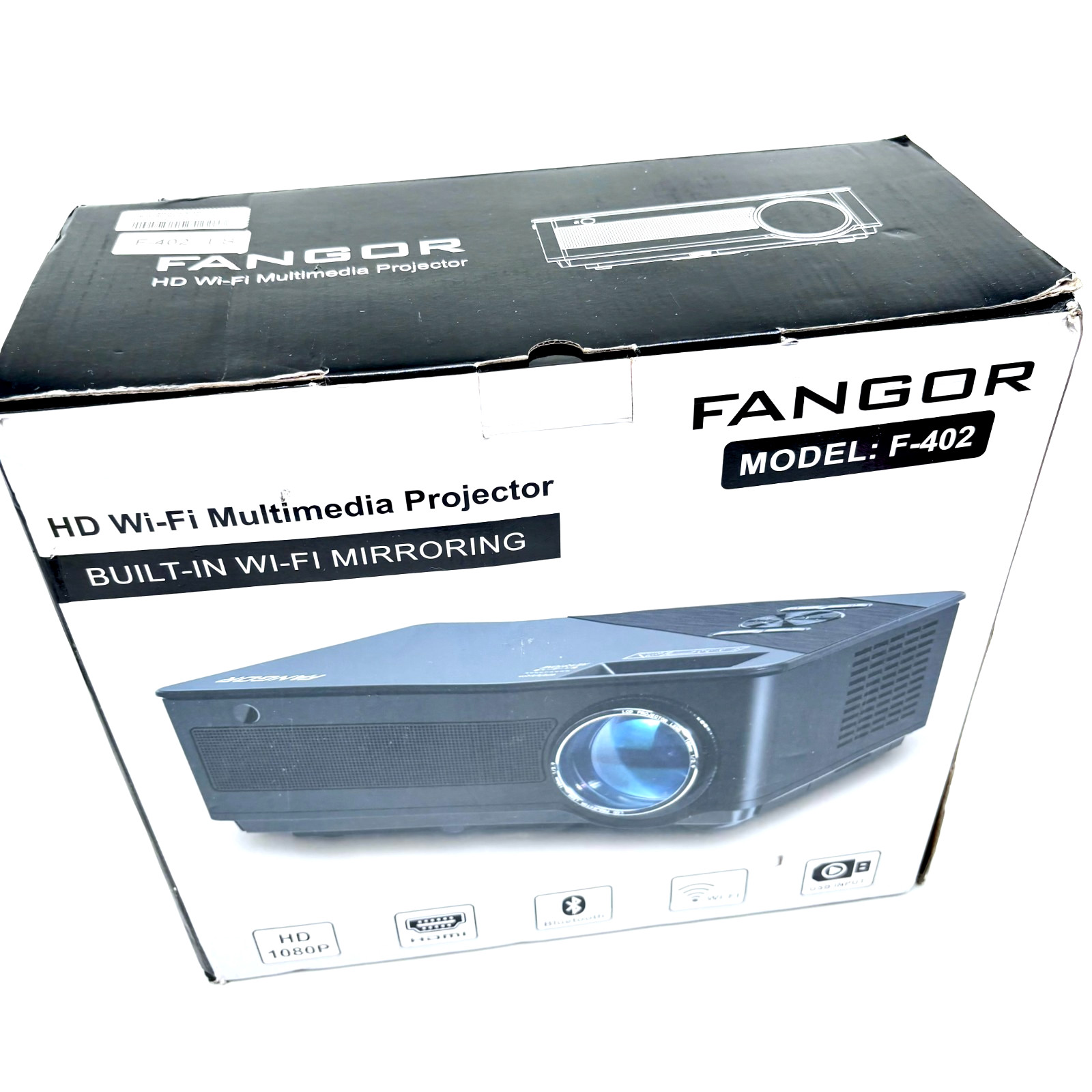 FANGOR High Definition 1080p WiFi Multimedia Projector Model F-402 Bundle