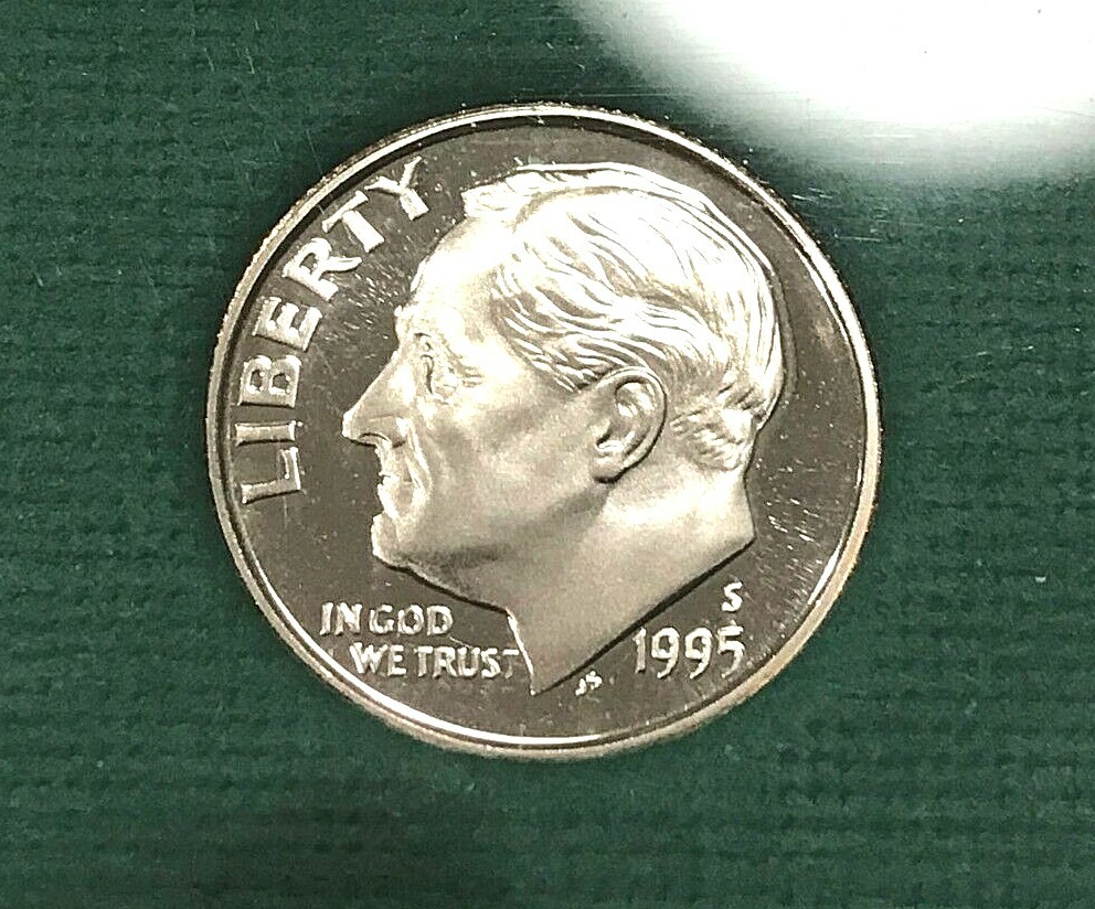 1995 P D S Roosevelt Dime In Mint Cello + PROOF (3 COINS)