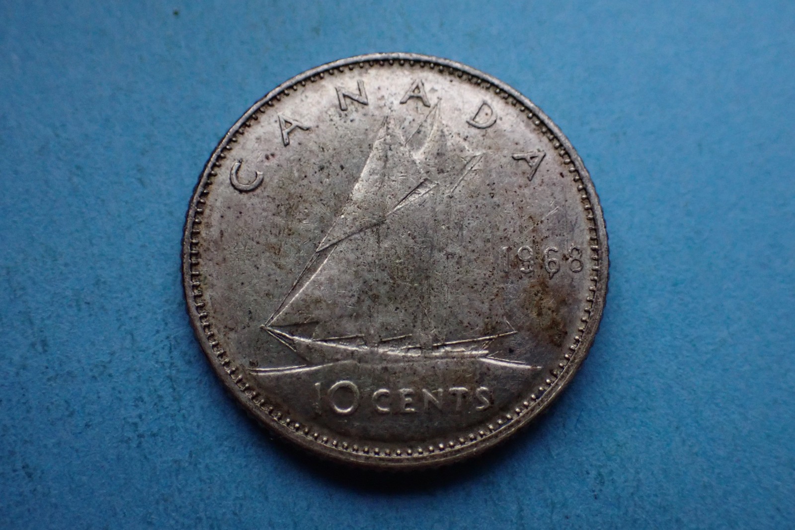 Canada, 10 Cents 1968, Elizabeth II, 0.5 silver, see images.