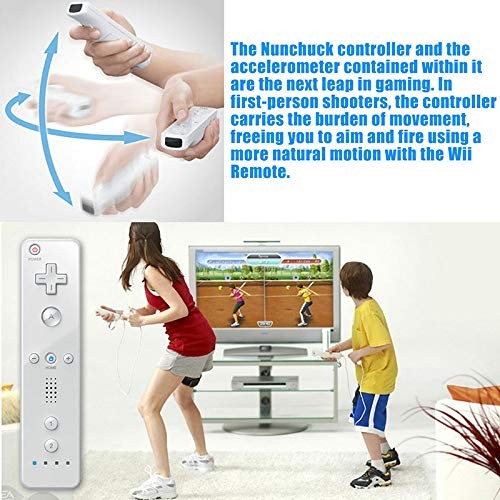ChamZA Built-in Motion Plus 2 in 1 Wireless Remote Controller Gamepad for Wii/Wi
