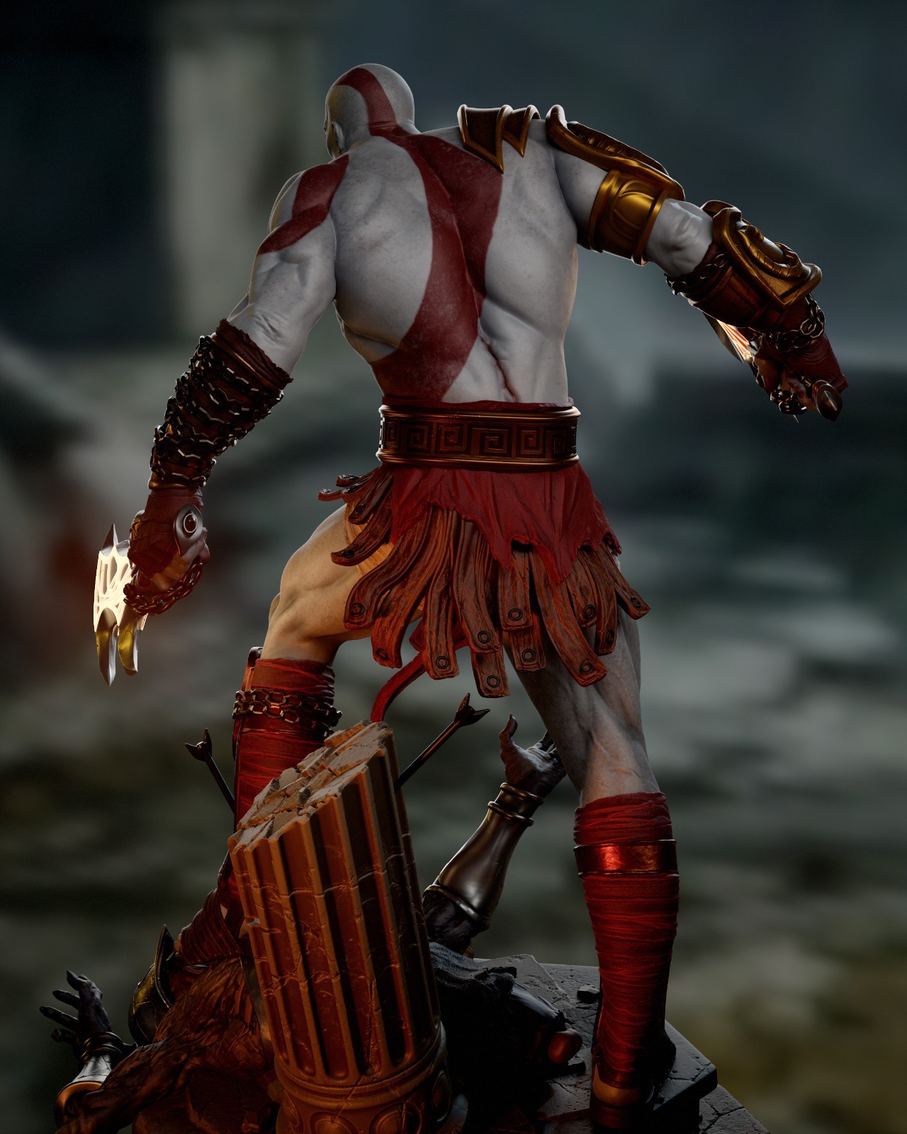 Kratos (1) 1/12 Unpainted 3D Printed resin model kit CA3d