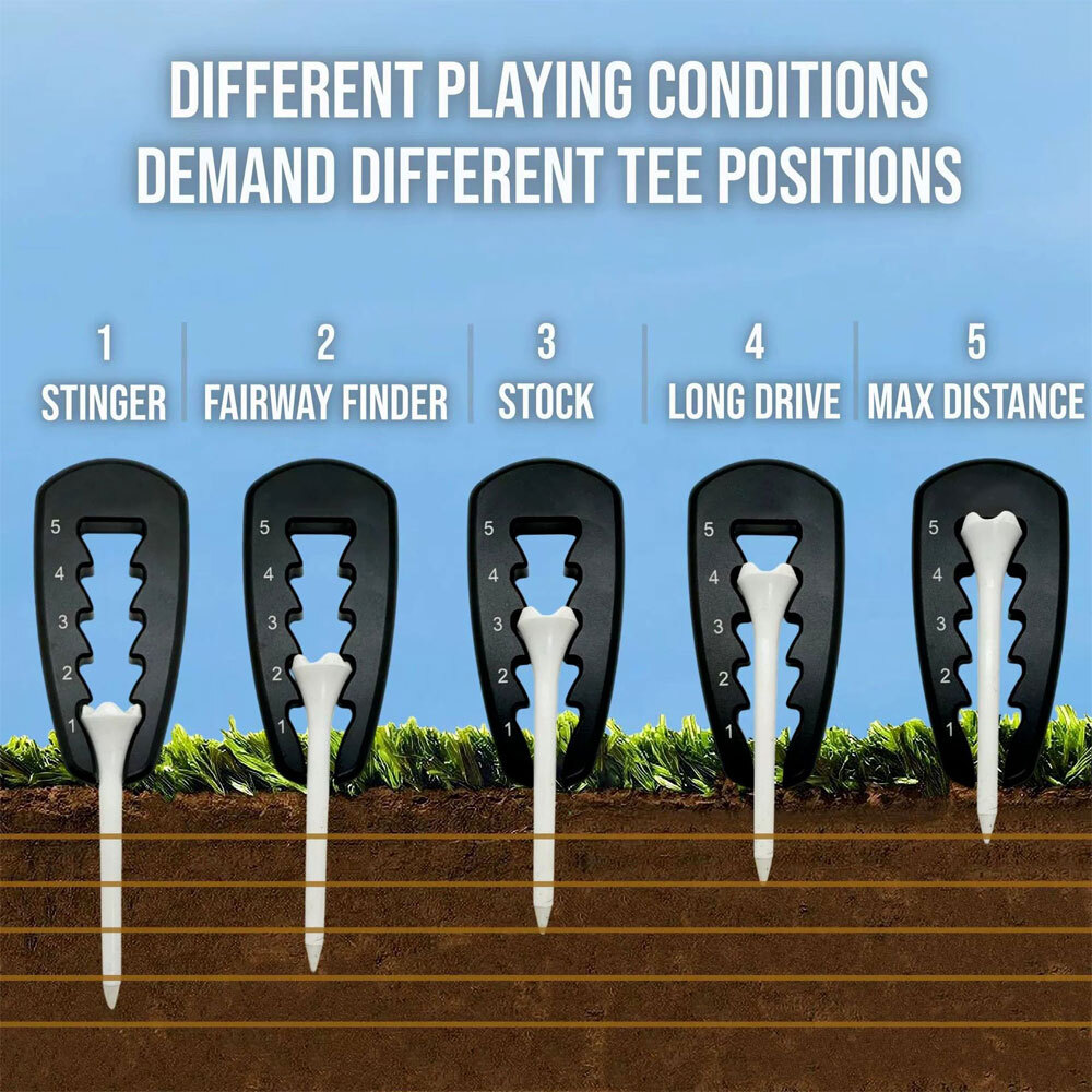 Golf Tee Height Tool Adjustable,Quick Adjust Adjust Golf Tee Tool TR