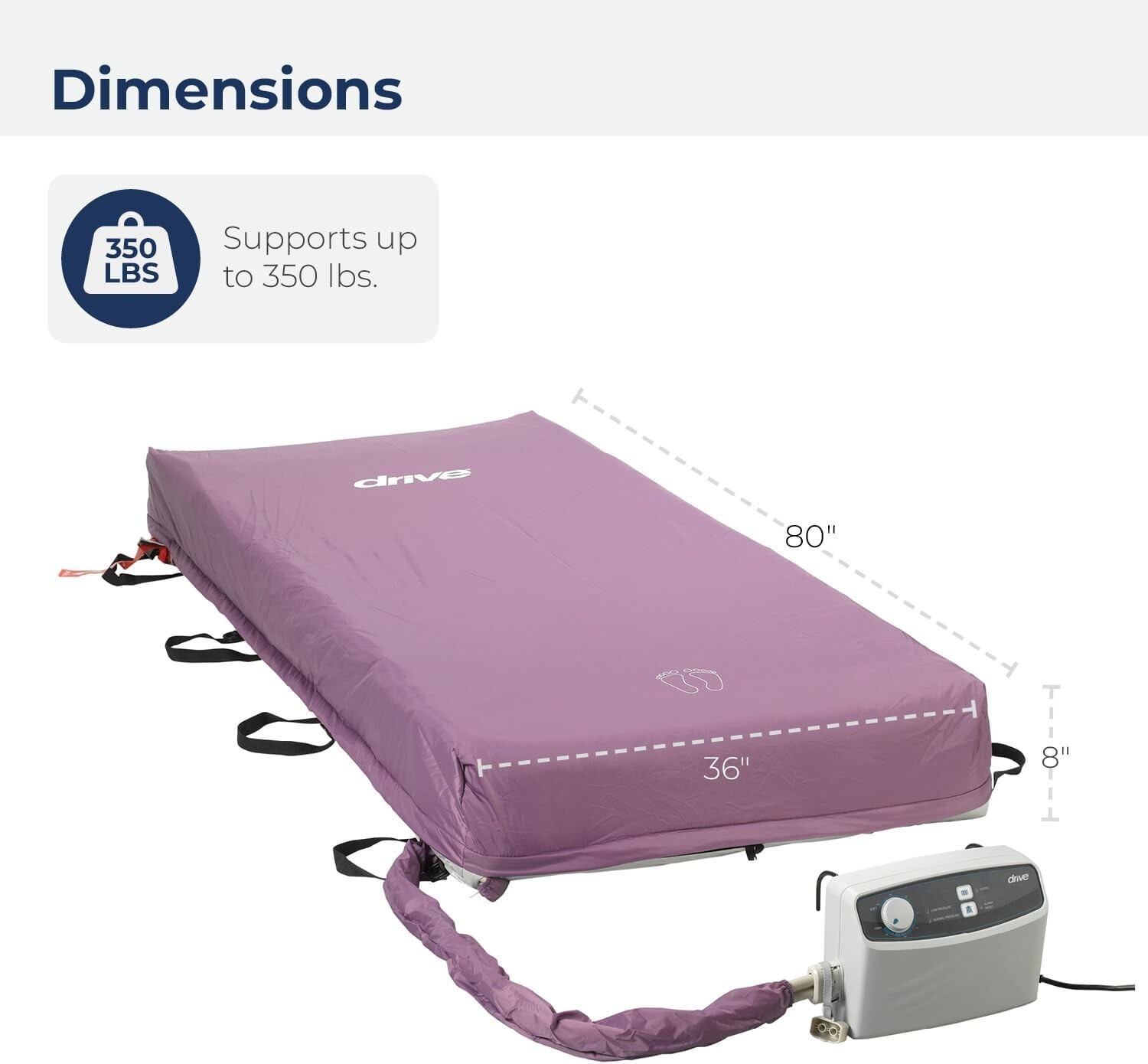 Med Aire Low Air Loss Mattress Replacement System with Alternating Pressure