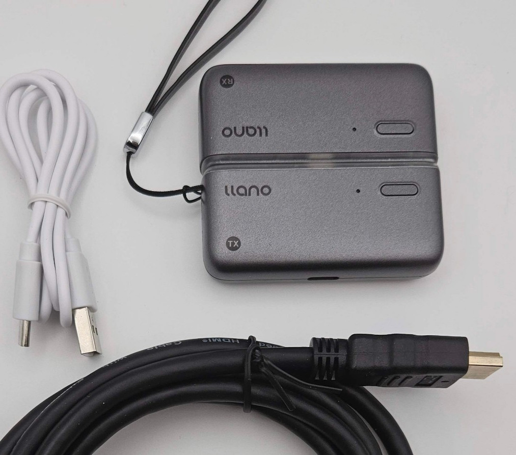 Llano S850 Type-C Wireless HDMI Transmitter Receiver Kit 50M Ultra Slim, black