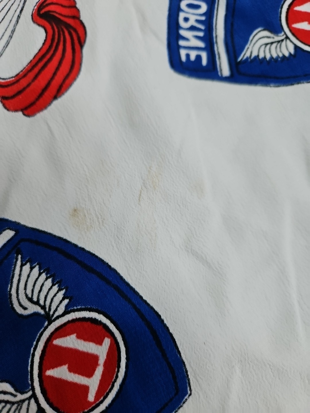 Vtg 1940s Scarf US 11th Army Airborne WWII Silk Scarf WW2