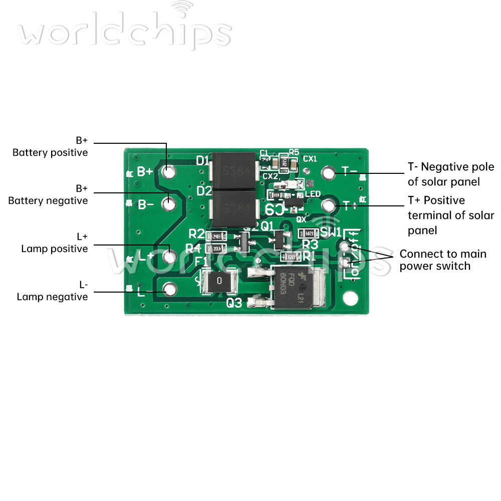 10X 3.2V-15V Solar Light Circuit Control Board Solar Light Controller PCBA Board