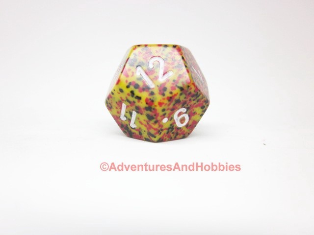 Chessex Speckled Explosion Dice D12 OOP 1990s Vintage Action Dice D&D RPG More