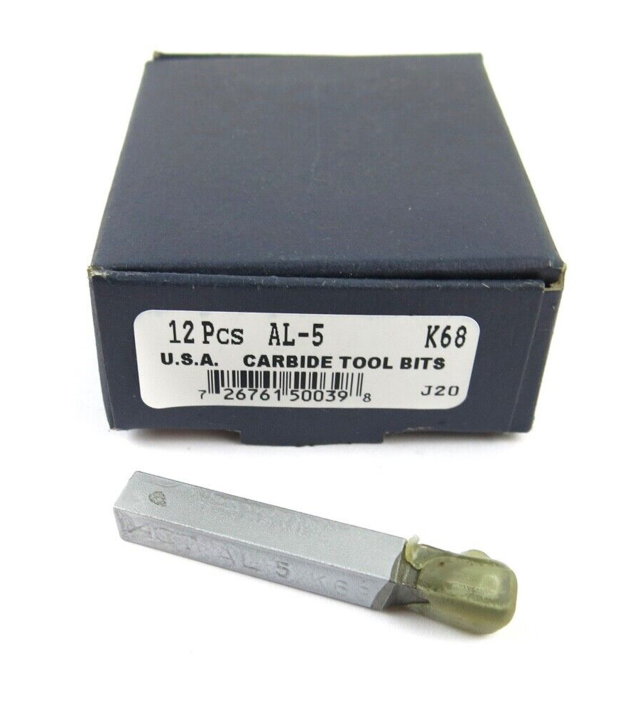 12pcs ACT AL-5 LH K68 Grade Carbide Brazed Lathe Tool Bits 5/16" x 5/16" Shank