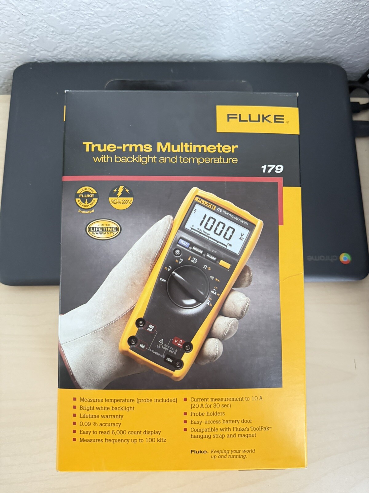 FLUKE 179 TRUE RMS DIGITAL MULTIMETER & TEMPERATURE MFD 2024