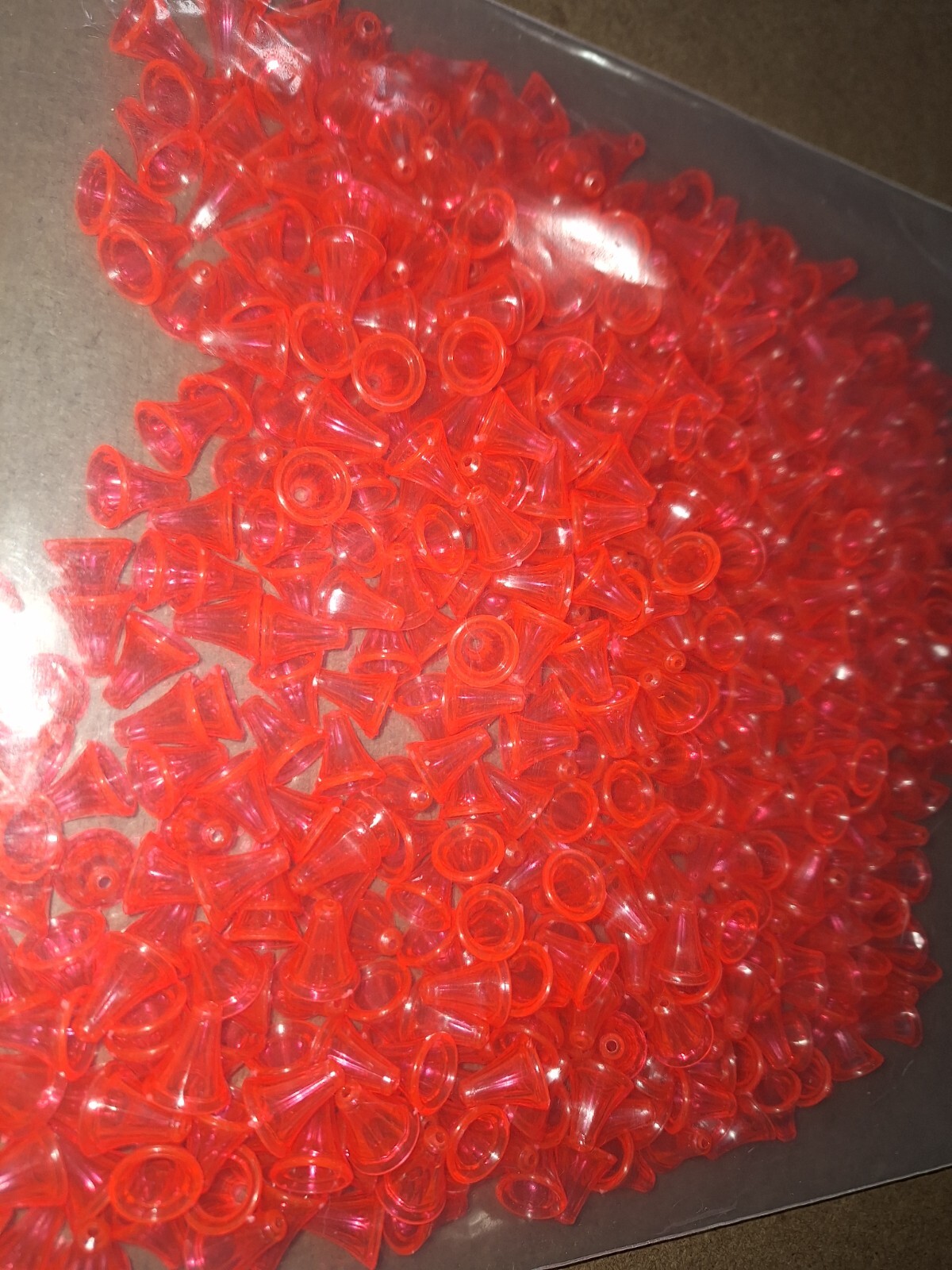 500 Luhr Jensen Fishing Red Tee Beads   Salmon   make your own lures.