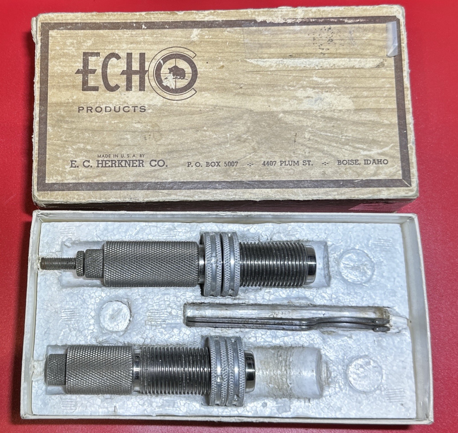 Vintage ECHO Model B Reloading Dies Set 7mm Rem Mag Sizer and Seater