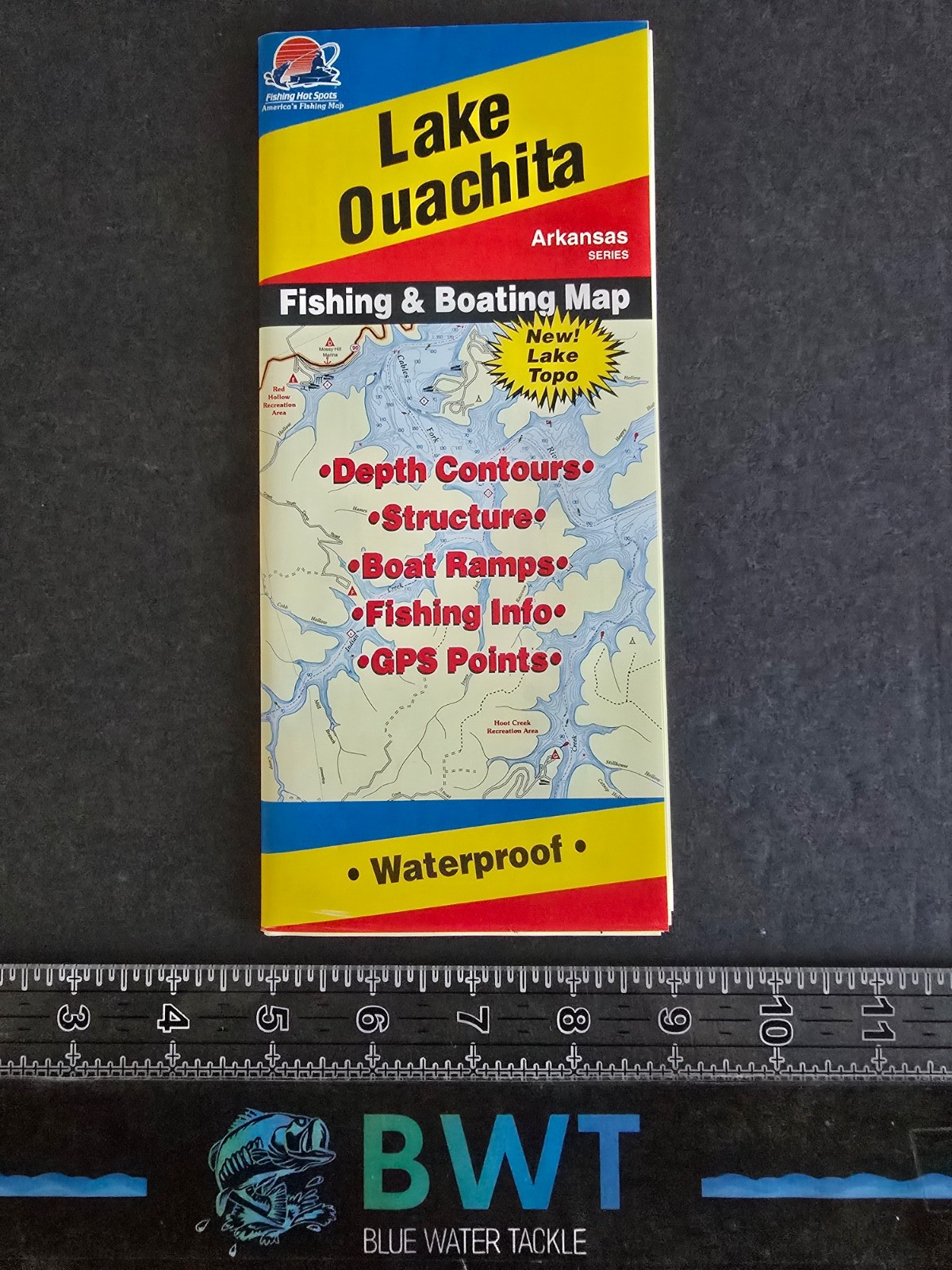 Lake Ouachita - Lake Map *New* Fishing/Fishing House Decor