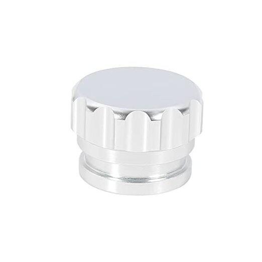 1 Inch ID Aluminium Alloy Auto Weld on Filler Neck Cap Oil Fuel Silver Tone