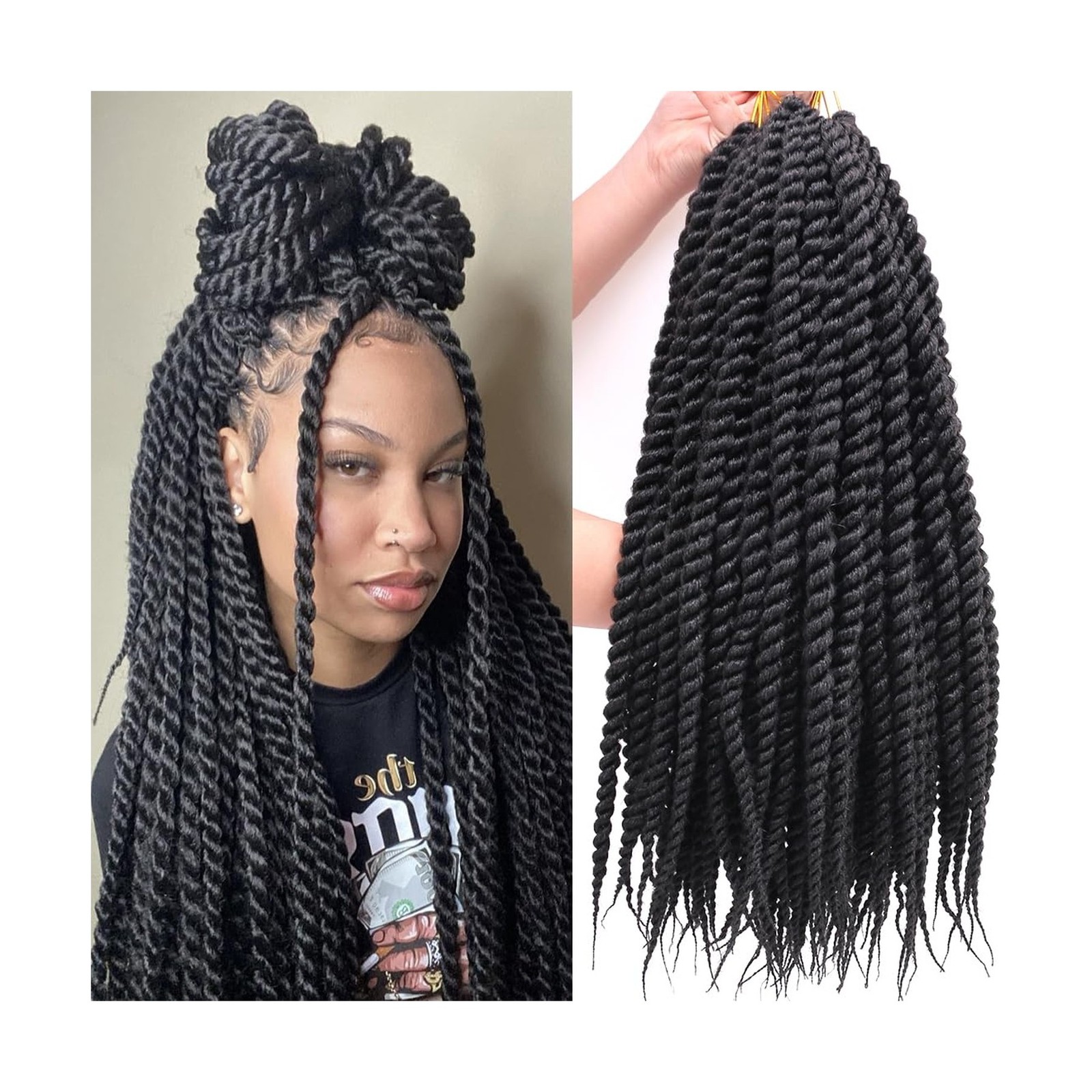 Havana Twist Crochet Braids 6 Packs 18 Inch Jumbo Senegalese Tw... FAST USA SHIP