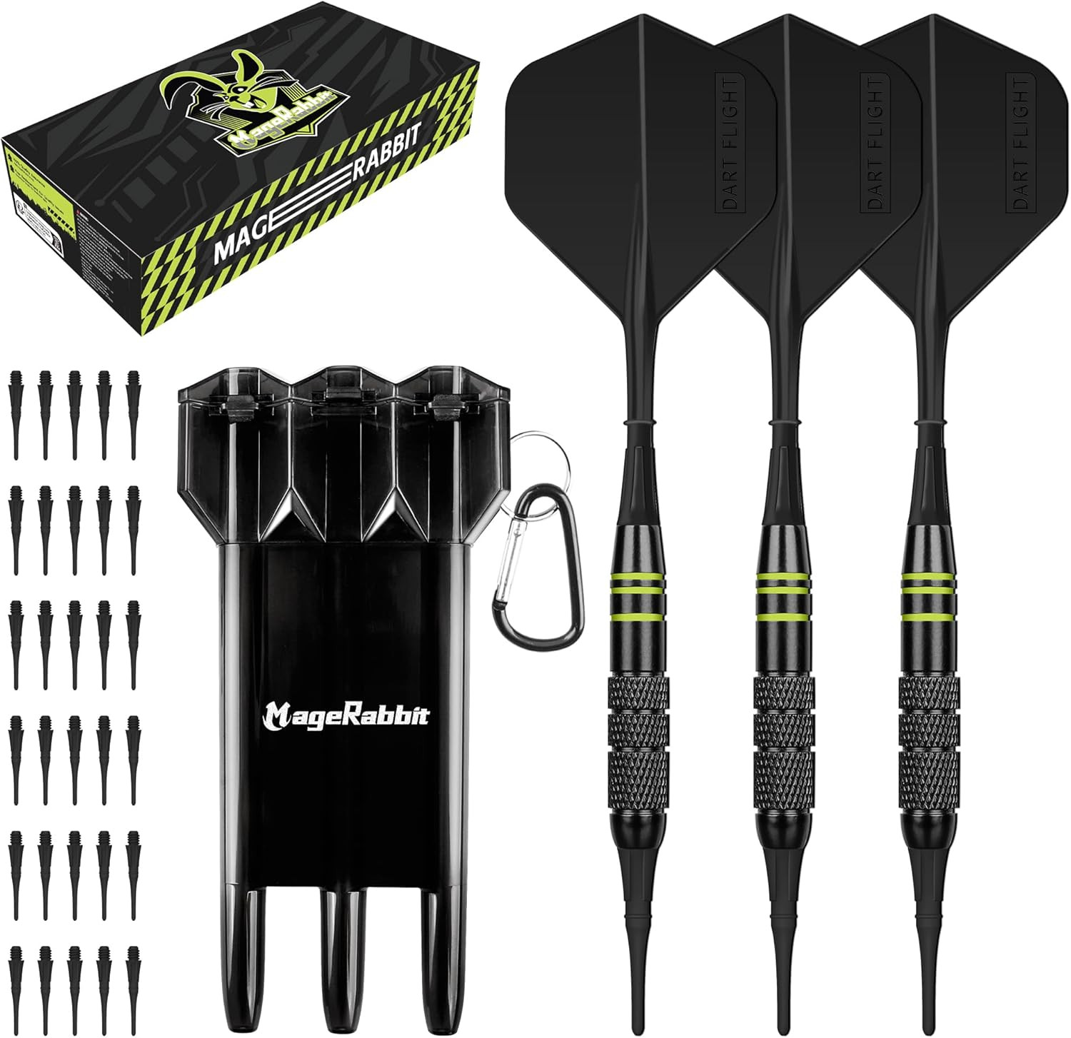 Darts Soft Tip 3Pack 18G with Gift Carrying Case-Copper Barrels with Integrated