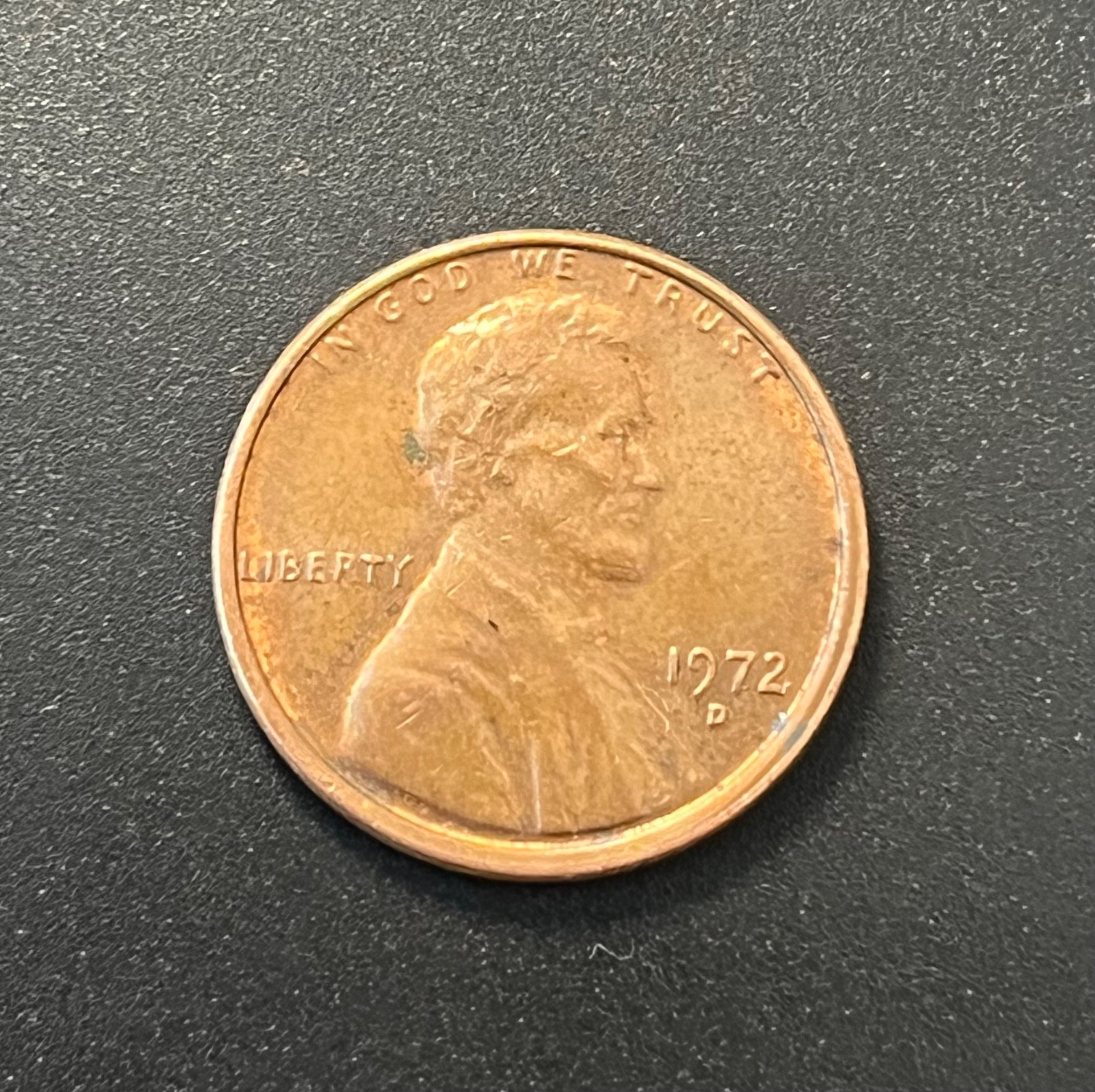 1972-D Lincoln Memorial Cent Coin Error Off-Center Strike