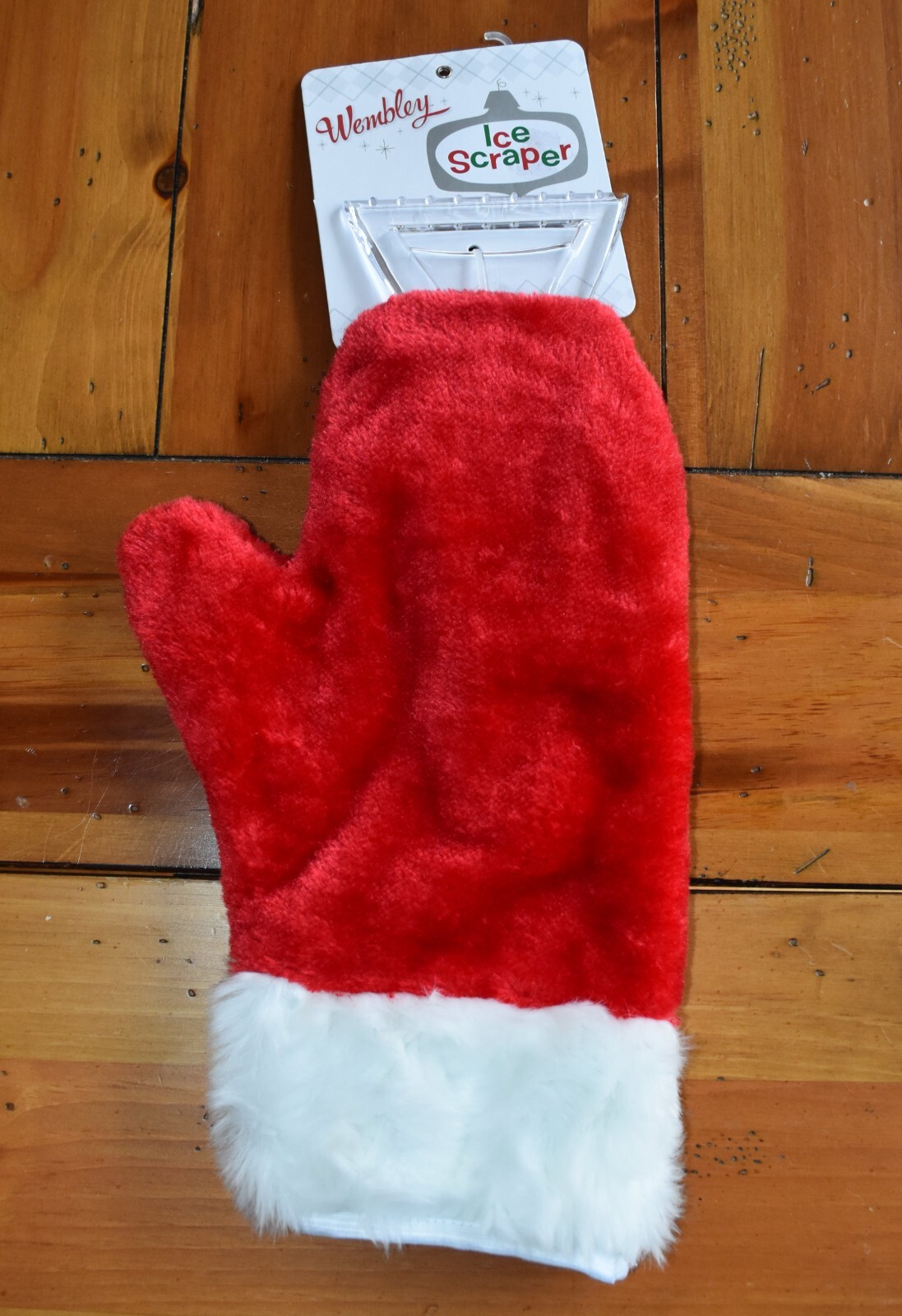 NWT - Wembley Plush Lined Ice Scraper Glove Red Christmas (MSRP $24)