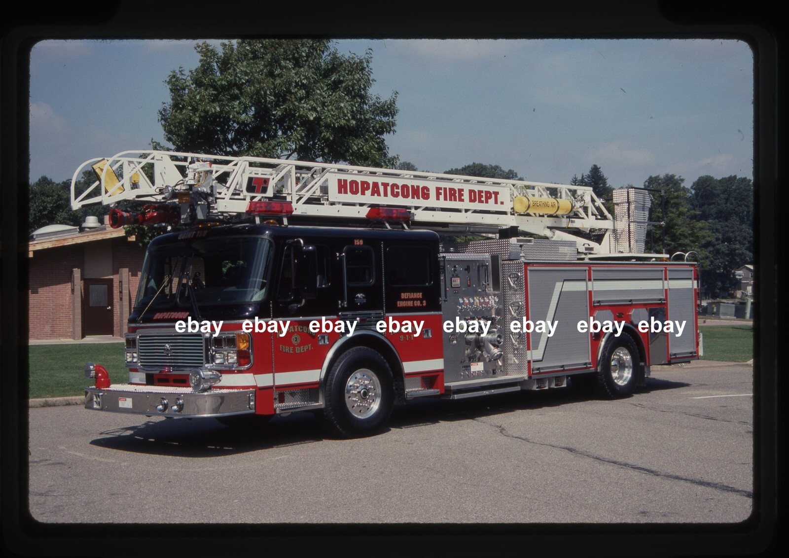 Hopatcong NJ 2001 American La France LTI 75' Aerial Fire Apparatus Slide