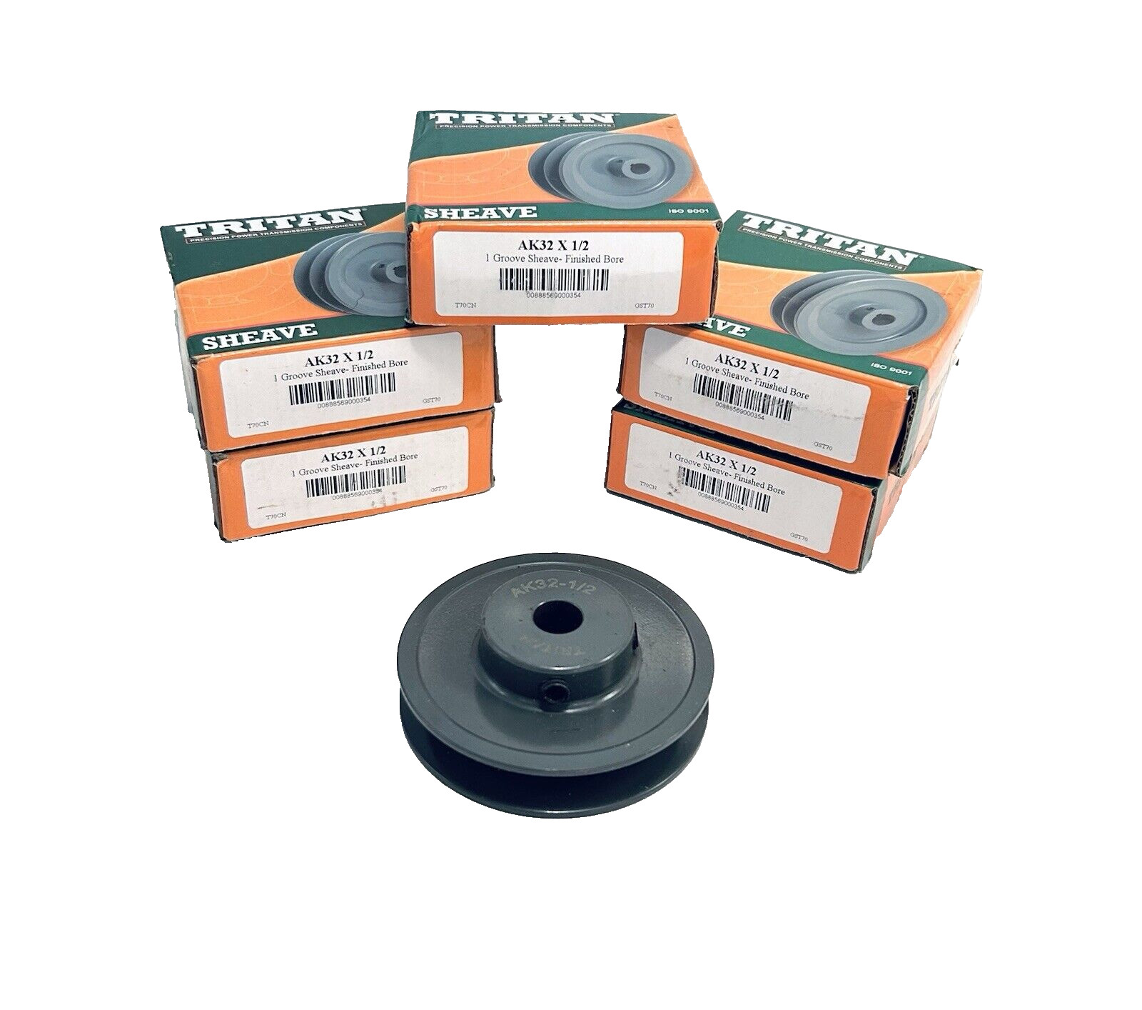 TRITAN (1) AK32-1/2" One Groove Sheave - Finished 1/2" Bore Pulley **BRAND NEW**