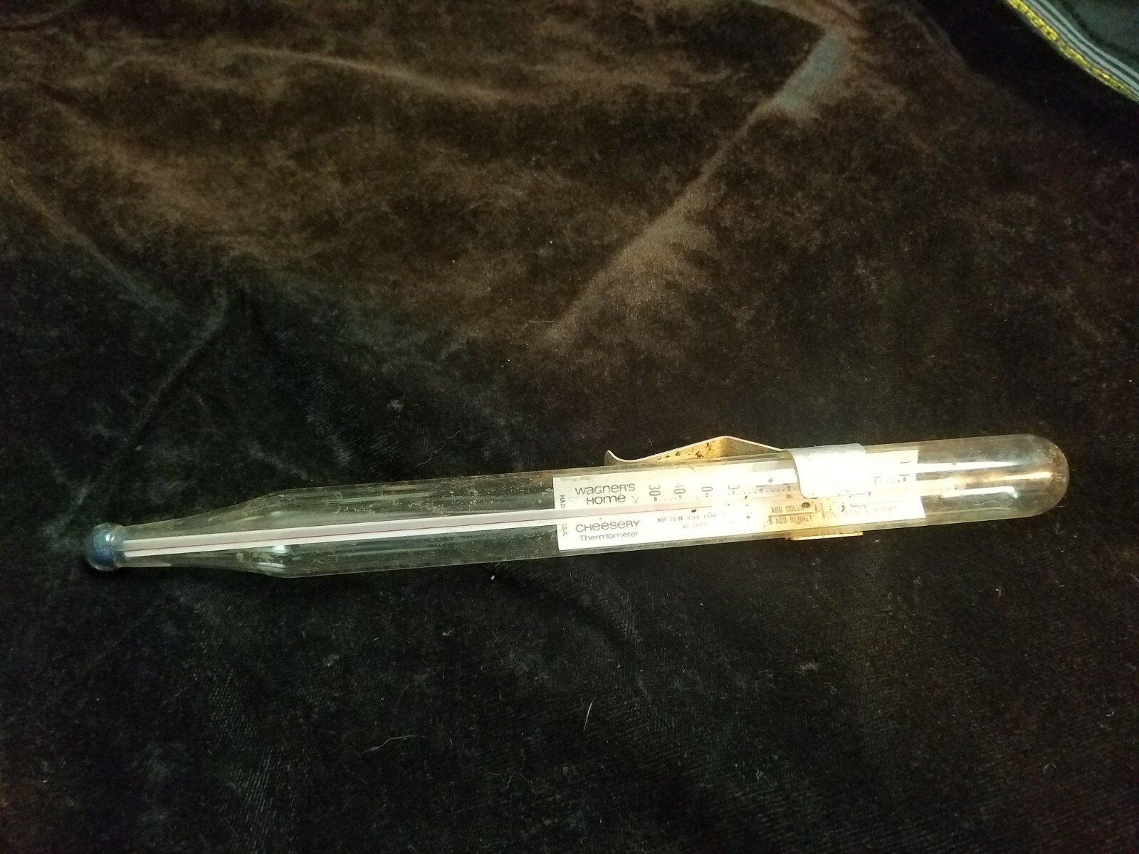 Vintage WAGNER'S Home Cheesery Thermometer 8-1/2" Long