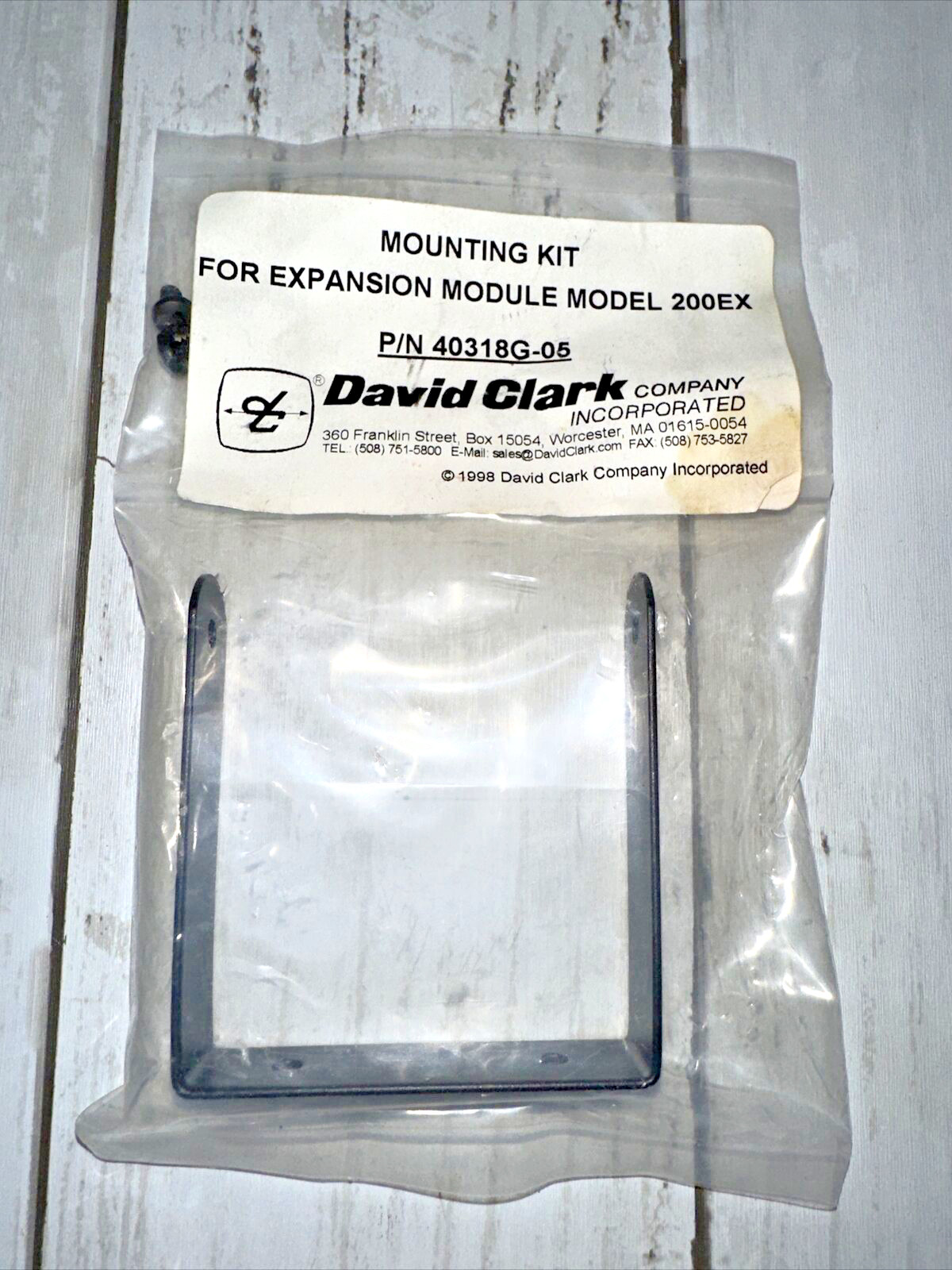 Original David Clark Mounting Kit for Expansion Module Model 200EX P/N 40318G-05
