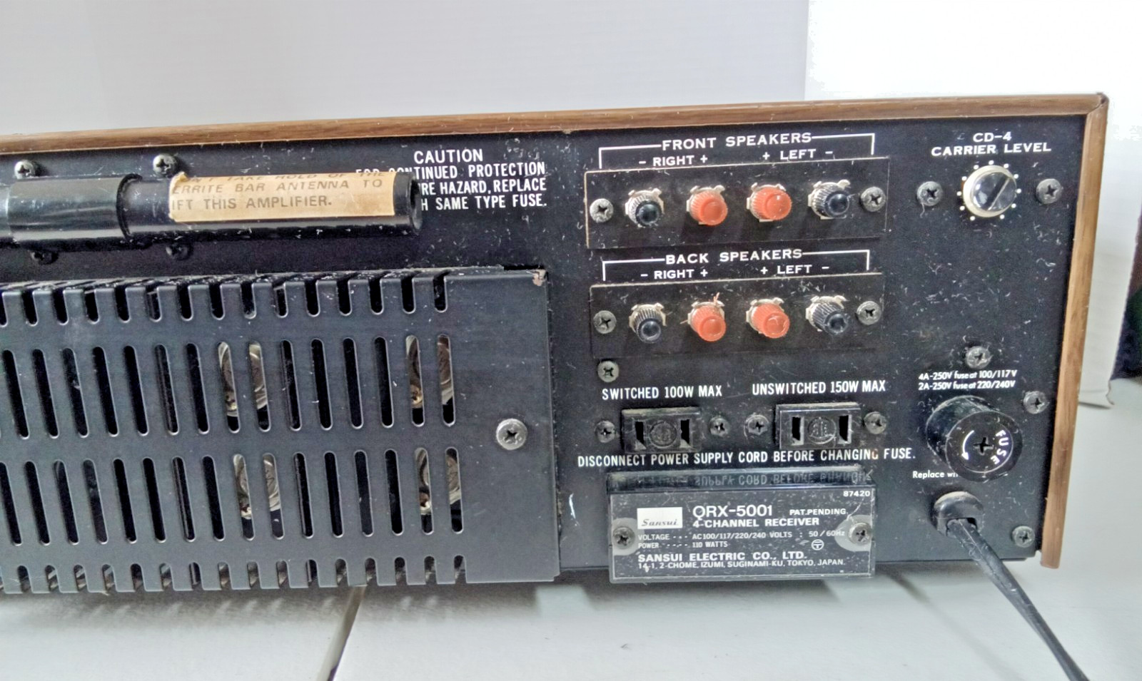 Sansui QRX-5001 4-Channel Quadraphonic Stereo Receiver - Working! TESTED!!!