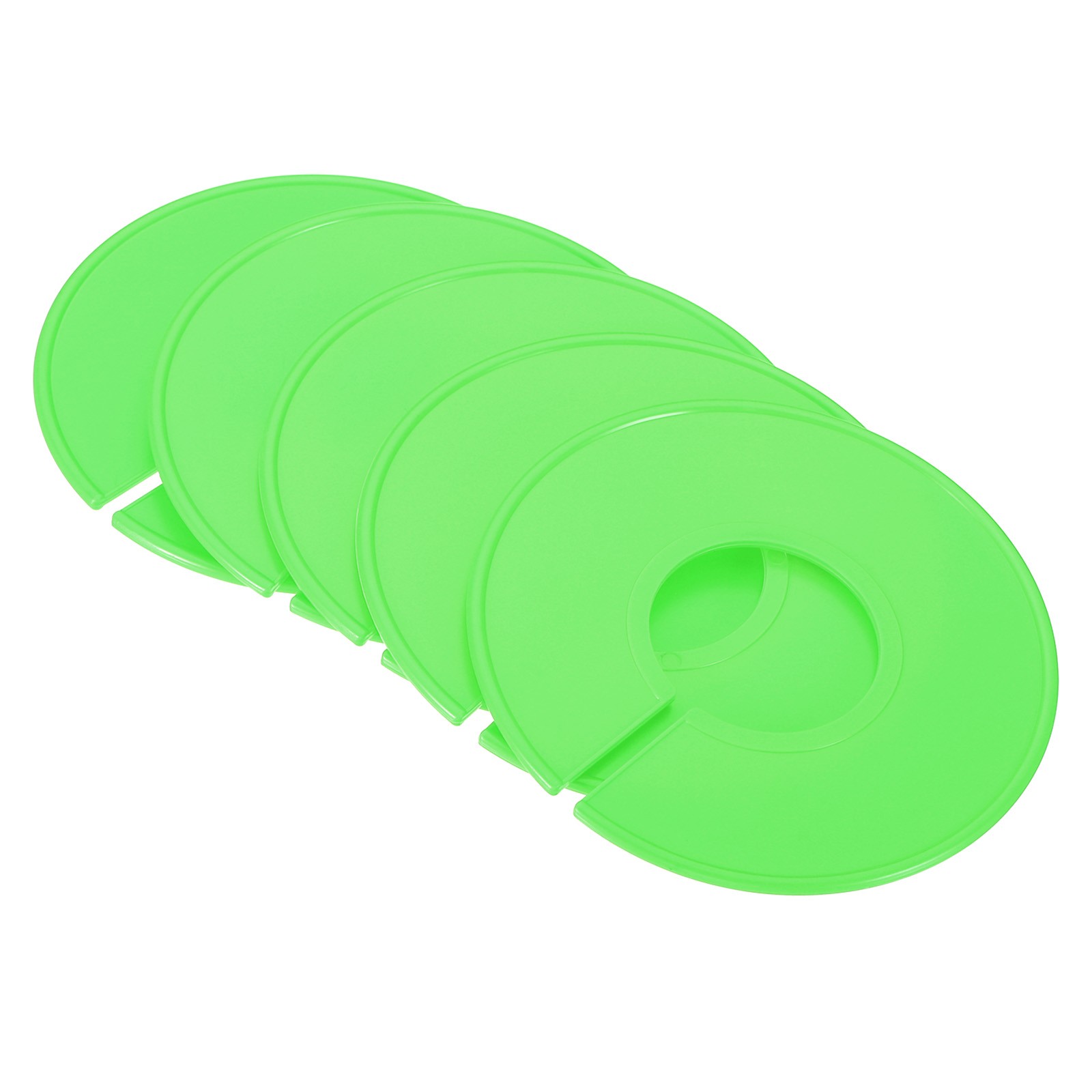 12pcs Clothes Dividers Clothing Rack Size Dividers Round Separator Green